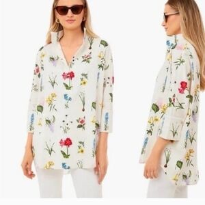 Tuckernuck Fresh Buds Willow Windowpane Blouse, Top, Xs